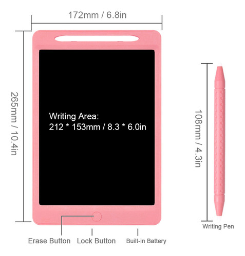 V Tablero De Dibujo Y Escritura Borrable For Tableta Lcd