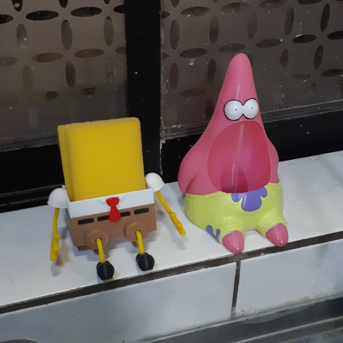 Pack Soporte Esponja Bob Esponja Y Virutilla Patricio