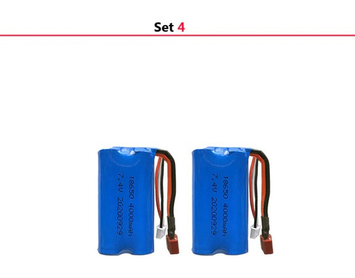 2x Batería Lipo De 7,4 V Y 4000 Mah, Para Vehículos Rc 