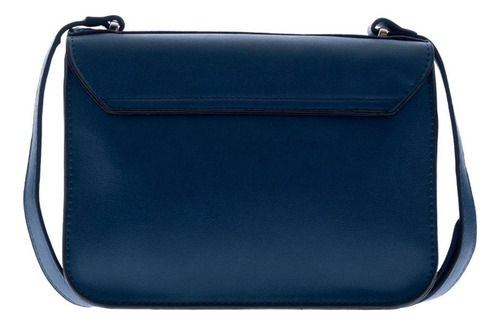 Bolsa Mujer Crossbody Olimba Con Correa 88481 Azul Oscuro Lisa Oro