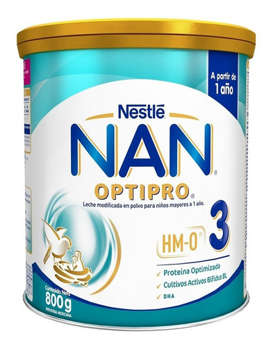Leche Nan Optipro 3 Nestle A Partir 1 Año X 800g