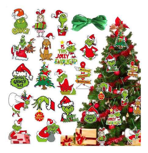 32pcs Colgante De Joyería Decoración Árbol De Navidad Grinch