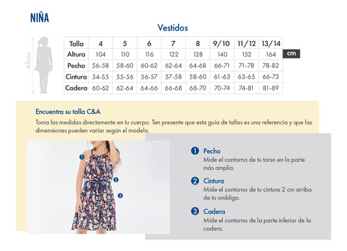 Vestido Corto Estilo Fit & Flare De Niña C&a (1061697)