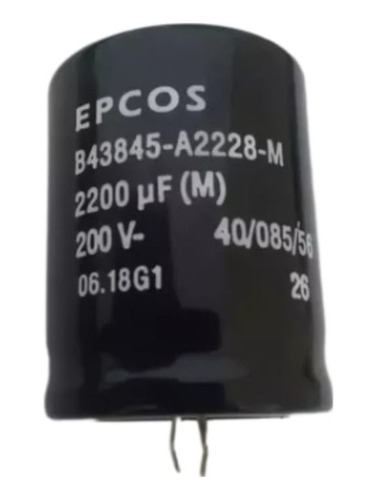 5 Pçs Capacitor Eletrolítico 2.200uf X 200v Epcos B43845
