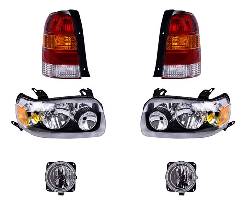 Neblineros + Calaveras + Faros Depo P/ Ford Escape 2005-2006