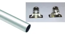 Comprar 3,3mt Barrote De Aluminio Redondo 3\u002F4 + Soportes Laterales