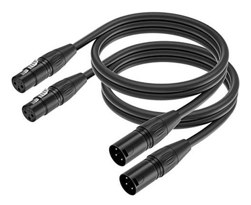 Cable Para Micrófono: Cable Xlr De 5 Pies, Paquete De 2, Yin