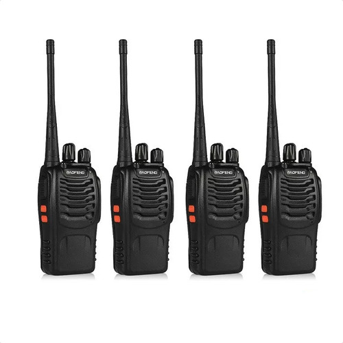 Kit X 4 Handy Baofeng Bf888 Walkie Talkie Manos Libres Vox