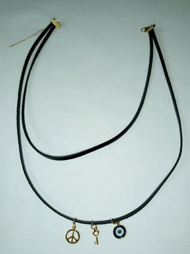 Colar Choker Cordão Gargantilha Feminino Tendencia Pingentes