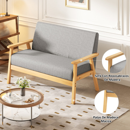 Sofá De 2 Plazas Compacto Loveseat Sofá Lounge Para Inicio