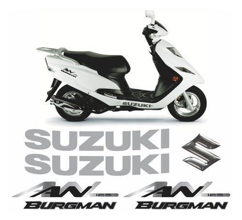 Kit Jogo Emblema Adesivo Suzuki Burgman An 125 2007 Bgm02