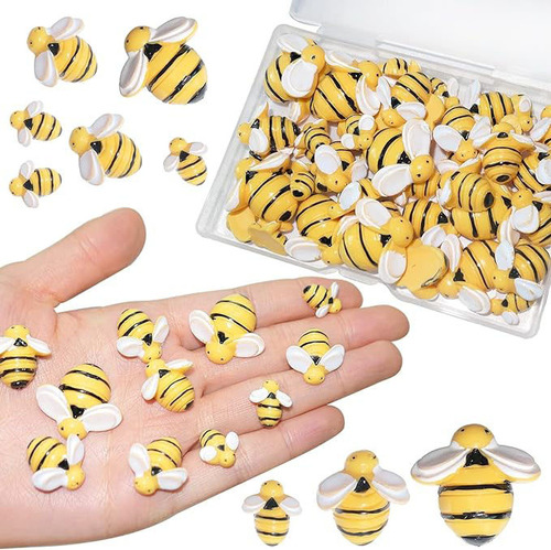 Abeja En Miniatura, 40 Unidades, Pequeñas Decoraciones De Re