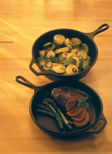 Lodge Lcc3 Pre-seasoned Cast-iron Combo Cooker, 3-quart Color Ver Imagen
