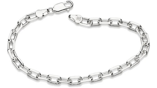Pulseiras Masculina Rommanel Prata 925 Corrente Elo Cadeado