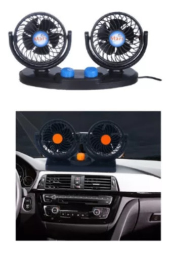 Ventilador 2 En 1 Para Auto 360º Doble Regulador De Aire