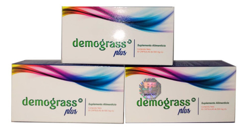 3 Cajas De Demograss Plus 30 Caps. (90) Pack