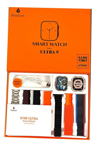  Reloj Inteligente Smartwatch S100 Ultra S9, 7correas Y Case