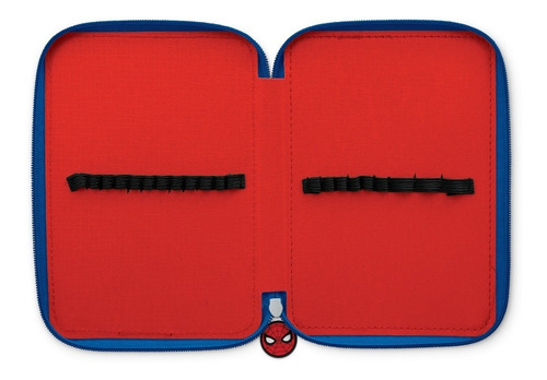 Imagen 3 de 8 de Cartuchera 2 Pisos Hombre Araña Spiderman Tapa Reversible