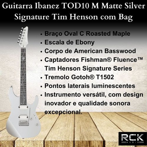 Guitarra Ibanez Tod10 M Signature Tim Henson Com Bag