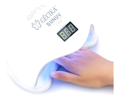 Imagem 2 de 3 de Kit Unhas Acrigel Lixa Cabine Uv Led Bivolt Sun 5 Gécika