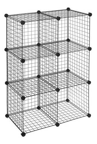 Estante Modular 6 Cubos Organizador Rejillas Multiuso 