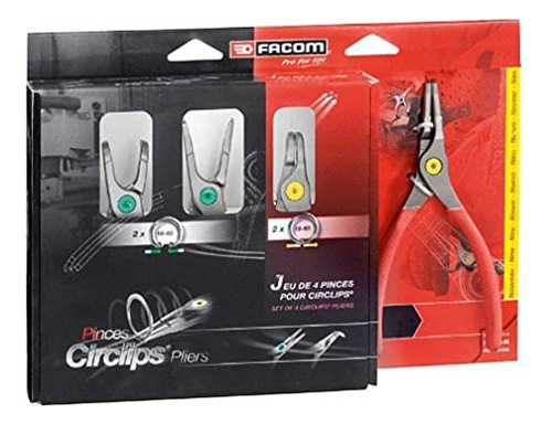 Facom Straight And 90° Circlip Pliers Set