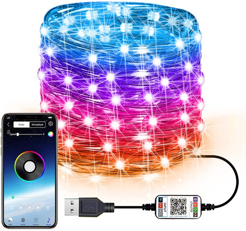 Tira Luces Led Rgb Decorativas Ambientador App / 5 Mts