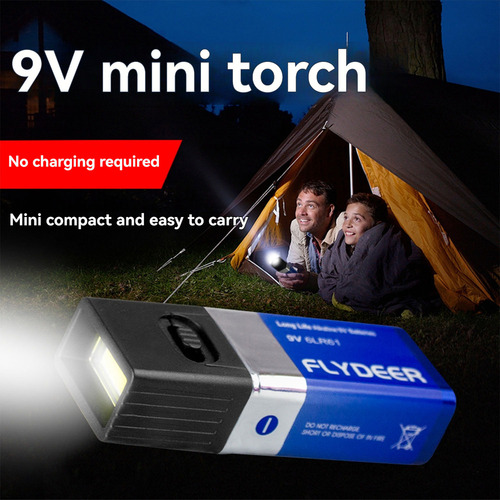 Linterna Led De 9 V: Juguete De Camping Compacto Y Ultrabril
