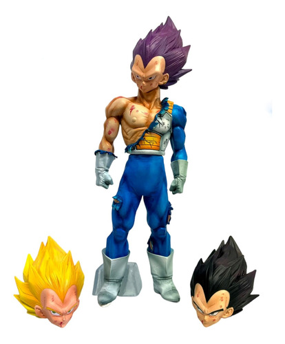 Dragon Ball Vegeta 3 Cabezas Intercambiables Figura En Caja 