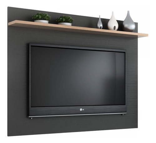 Conjunto Sala De Estar Rack 2 Portas Com Painel Para Tv Até