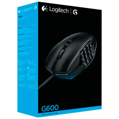 Imagen 9 de 10 de Mouse gamer Logitech G Series G600 negro MMO