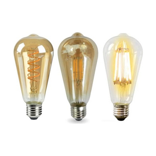 Foco Dimerizable Led Vintage Decorativo Ambar 4w Pera 2700k