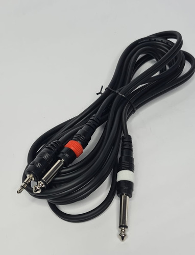 Cable De Audio Plug 3.5 A 2 Plug 6.3