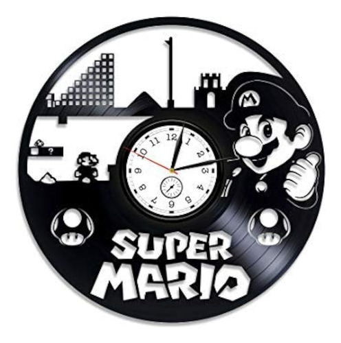 Kovides Mario Vinilo Reloj De Pared Mario Reloj De Vinilo Ma