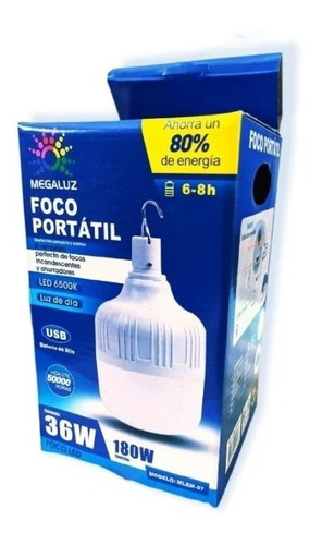 10 Foco De Emergencia Recargable Led 36w Usb 8-6h Portatil