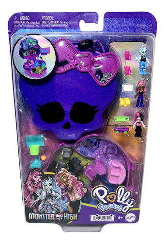 Conjunto Playset Monster High - Aberto Possui Pista De Skate E Escola Com Dormitório Quarto Com Mini Acessórios - Acompanha Micro Boneca Draculaura Clawdeen Wolf E Frankie Stein - Mattel Brinquedos