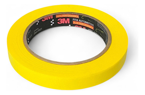Fita Crepe 3m Alta Performance 16mm X 40m Amarela - 20 Unid.