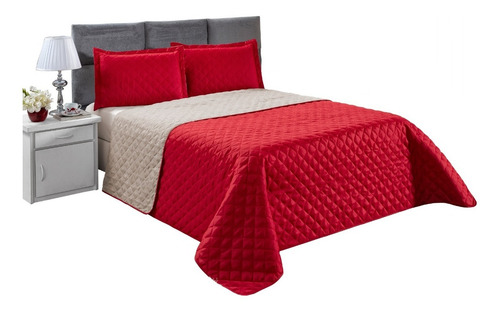 Imagem 1 de 3 de Kit Cobre-leito Queen Size Vicenza Colcha 3 Pçs Varias Cores