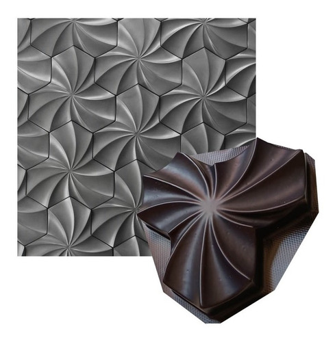 3 Moldes Panel Decorativo Yeso 3d Cemento Pared Modelo Helix