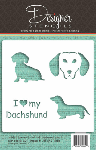 Plantilla Galleta Manualidad I Love My Dachshund Designer