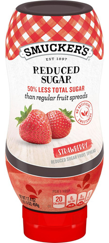 Mermelada De Fresa Smucker's 50% Menos Azucar 494g Importada