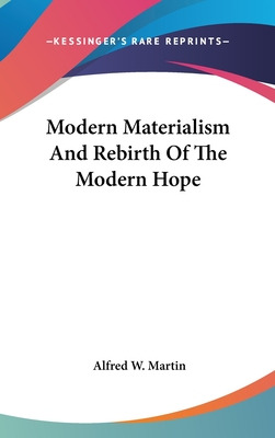 Libro Modern Materialism And Rebirth Of The Modern Hope -...