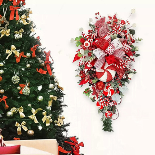 Guirnalda Colgante De Puerta De Pared Con De Navidad, Corona
