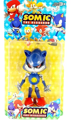 Coleção Boneco Action Figure Metal Sonic The Hedgehog 16cm Somic