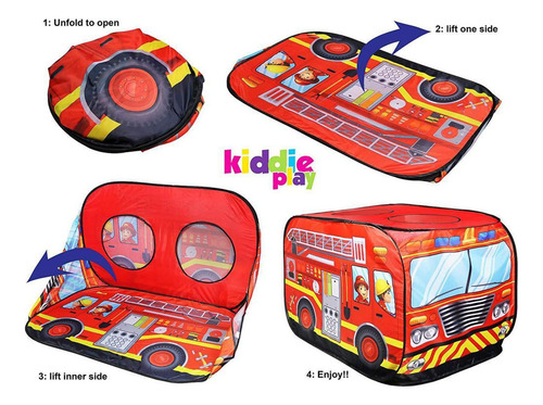 Princesa Niños Niñas Canopy Camión De Bomberos
