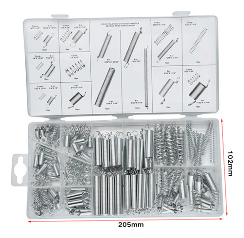 Kit De Compressão De Mola Helicoidal De 200 Peças Para R