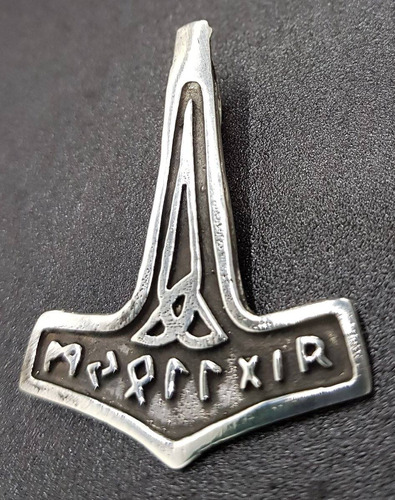 Mjolnir Martillo Thor Vikingo En Plata 4,5 Cm 6,3 Gr Art 627