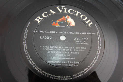 Vinilo Armando Manzanero A Mi Amor Con Amor 1967 Prensa (Usado)