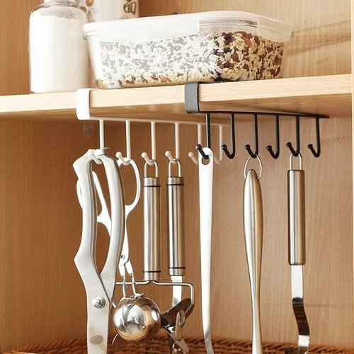 Imagen 9 de 10 de Soporte Metal Colgador Tazas 6 Ganchos Cocina