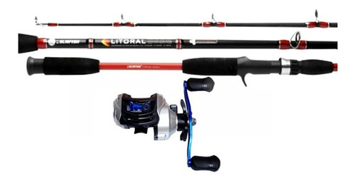 Combo Pro Caña Surfish + Reel Lexus Variada - Bait - Carnada